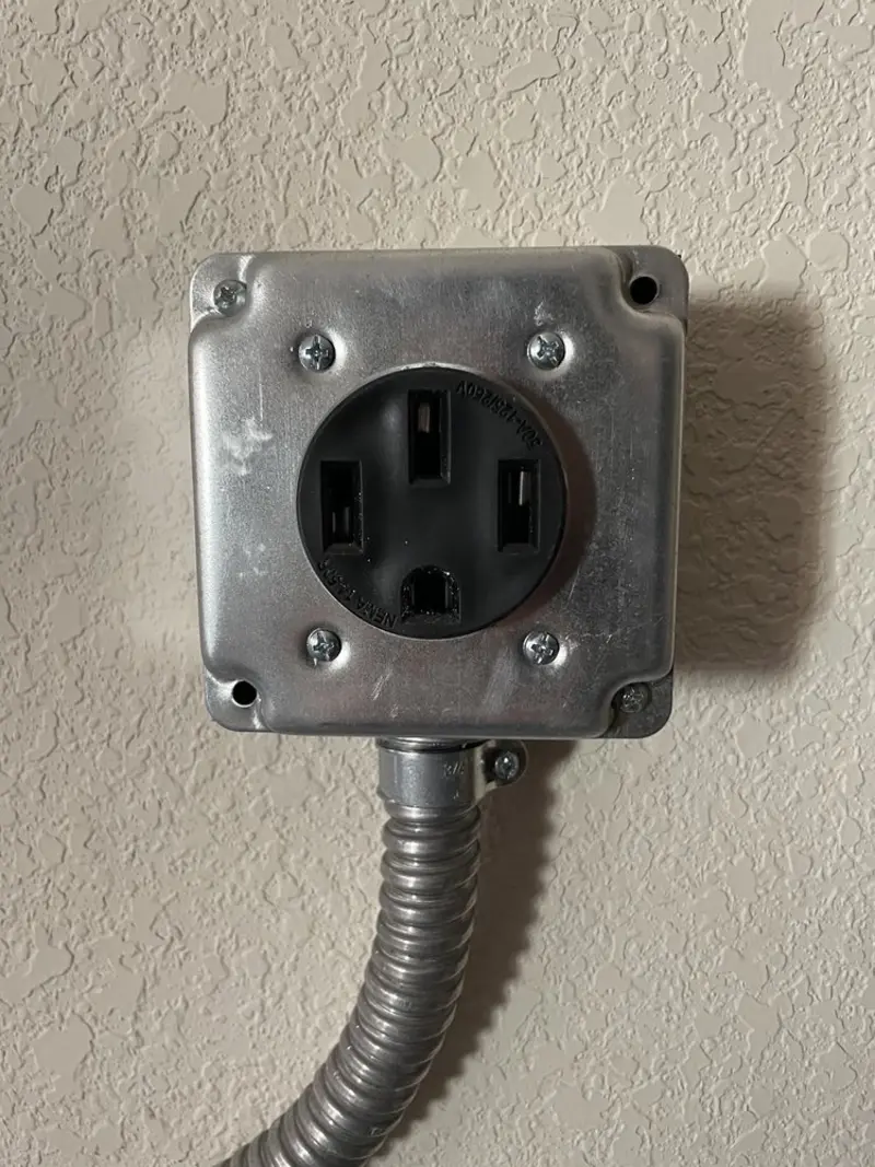 NEMA 14-50 outlet installed for Electrical Panel Upgrade in Ava